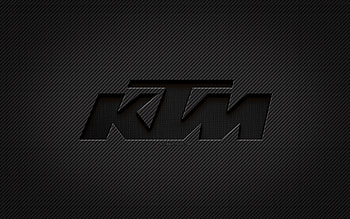KTM carbon logo, , grunge art, carbon background, creative, KTM black logo, brands, KTM logo, KTM HD wallpaper