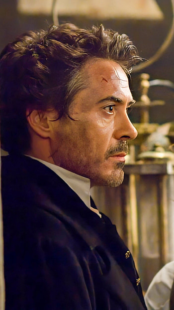 Sherlock Holmes, Robert Downey Jr., Iconic detective, Brilliant performance HD phone wallpaper