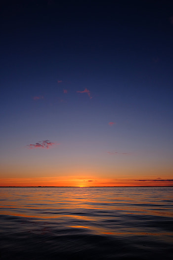 Landscape, Nature, Sunset, Sea, Twilight, Horizon, Dusk, Evening HD phone wallpaper