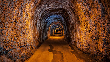 Tunnel, manmade, underground, lights HD wallpaper