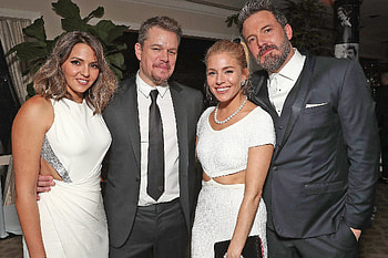 Matt Damon and Luciana Barroso, Golden globes afterparties, Celebrate at, Stars celebrate HD wallpaper