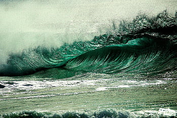 A stunning capture of a powerful ocean wave, showcasing nature's force and beauty in vivid detail. HD wallpaper