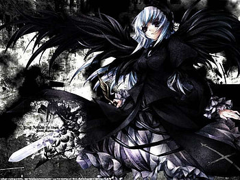 Fallen Angel, black, anime, fallen, angel, dark HD wallpaper