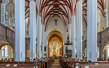 Church in Germany, Germany, church, Leipzig, columns, gothic HD wallpaper