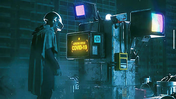 Covid In Future City , scifi, artist, artwork, digital-art HD wallpaper
