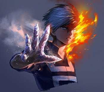 My Hero Academia Shouto Todoroki, my-hero-academia, anime, artist, artwork, digital-art HD wallpaper