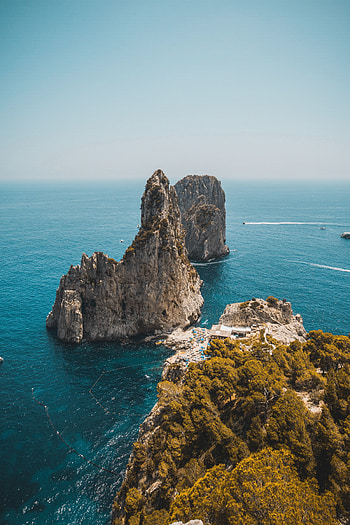Coast, cliffs, sea, nature HD phone wallpaper