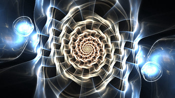 Abstract, Shine, Light, Neon, Ball, Spiral, Squares HD wallpaper