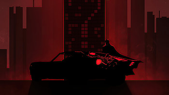 The Batman With Batmobile, the-batman, batman, superheroes, artwork, artist, artstation HD wallpaper