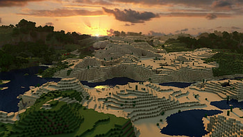 High-resolution Minecraft , Gaming inspiration, Sunset scenery, Adorable visuals HD wallpaper