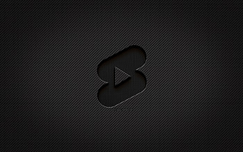 Youtube shorts carbon logo, , grunge art, carbon background, creative, Youtube shorts black logo, social network, Youtube shorts logo, Youtube shorts HD wallpaper