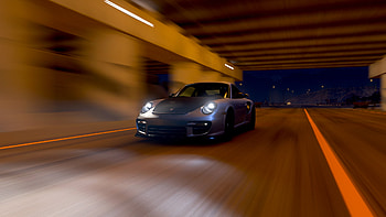 Porsche 911 GT2 R.S, light, night, tunnel, bridge, car, vehicle, Porsche HD wallpaper