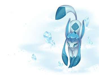 Glaceon, Beautiful , Stunning artwork, Frosty elegance HD wallpaper
