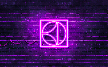 Electrolux violet logo, , violet brickwall, Electrolux logo, brands, Electrolux neon logo, Electrolux HD wallpaper