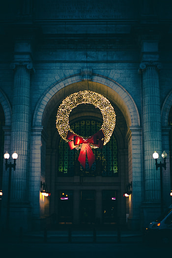 Holidays, New Year, Christmas, Decoration, Wreath HD phone wallpaper