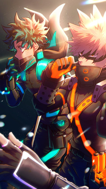 My Hero Academia Duo: Midoriya & Bakugou Epic, Izuku Midoriya, Katsuki Bakugou, Anime, My Hero Academia HD phone wallpaper
