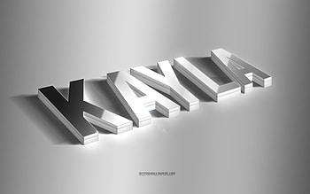 Kayla, silver 3d art, gray background, with names, Kayla name, Kayla greeting card, 3d art, with Kayla name HD wallpaper