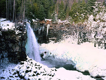 Landscape, Winter, Nature, Waterfalls, Snow HD wallpaper