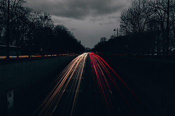 Paris, Dark, Road, Long Exposure, France, Glow HD wallpaper