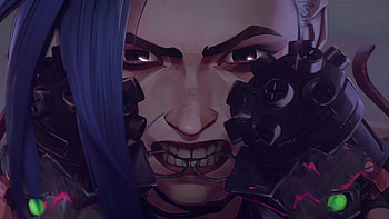Arcane: League of Legends, Jinx character, Vibrant colors, Netflix series HD wallpaper