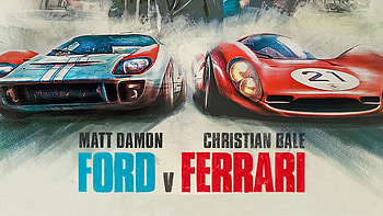 Ford v Ferrari, Motorsport drama, Visionary filmmaking, Brilliant ensemble cast HD wallpaper