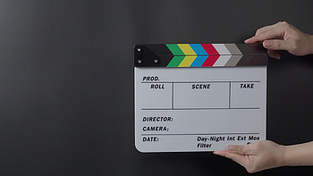 Movie slate close, Hand holding, Stock video footage HD wallpaper