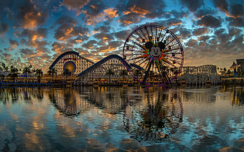 Paradise Pier, Disney California Adventure HD wallpaper