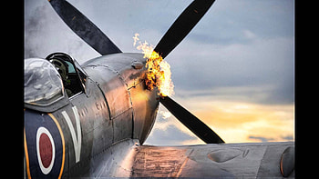 Spitfire Planes World War II Flame ... HD wallpaper