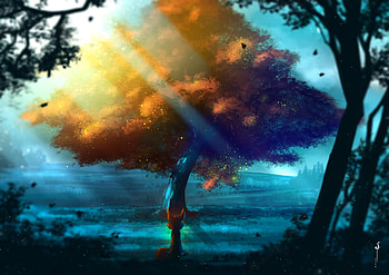 Fox Abstract Sunbeam , fox, artist, artwork, digital-art HD wallpaper