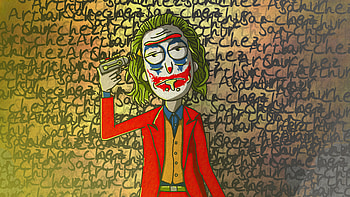 Rick X joker, cross-over, fan art HD wallpaper