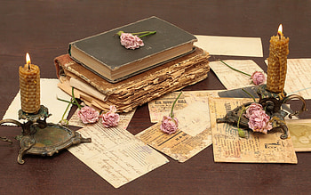 Flowers, Books, Miscellanea, Miscellaneous, Old, Table, Ancient HD wallpaper