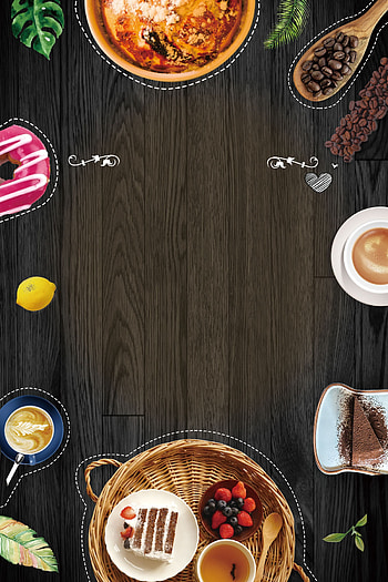 Coffee Shop Dessert Afternoon Tea Restaurant Gourmet Poster. Poster makanan, Ide makanan, Desain menu HD phone wallpaper