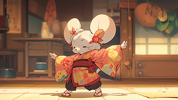 Samourai Mouse, samurai, mouse, Japan, AI Art HD wallpaper