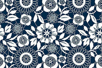 Texture, blue, white, flower, pattern HD wallpaper