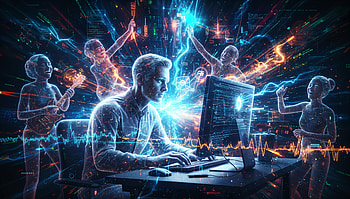 Neon Audio Nexus —, Computer, Electronic Music, Studio HD wallpaper