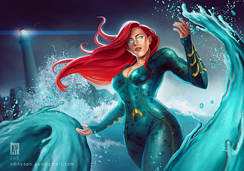 Mera Fan Art, mera, artwork, artist, digital-art, artstation, superheroes HD wallpaper