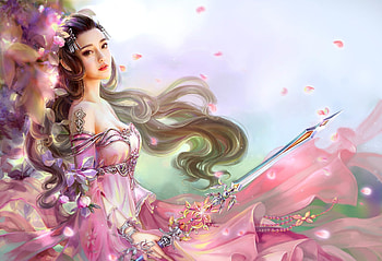Fantasy girl, fantasy, superb, pink, frumusete, gorgeous, girl HD wallpaper