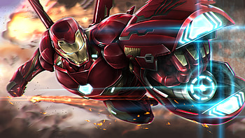 Iron Man 2020 Armour, iron-man, superheroes, artwork, artist, pixiv HD wallpaper