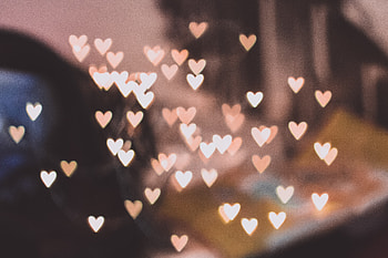 Pink Bokeh Hearts , bokeh-effect, blur, graphy, heart HD wallpaper