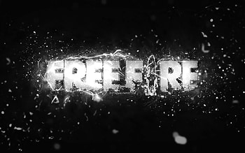 Garena Fire white logo, , white neon lights, creative, black abstract background, Garena Fire logo, online games, Fire logo, Garena Fire HD wallpaper