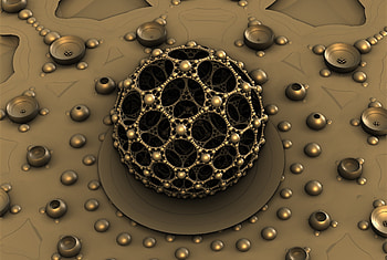 3D, Form, Fractal, Balls HD wallpaper