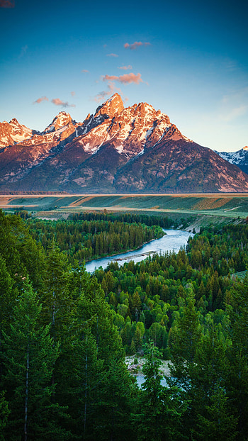 Mountains range, Mountain lake, Tetons , Xperia Z5 HD phone wallpaper