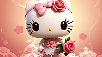 Hello Kitty in Rose Garden - Cute, cute, Anime, Hello Kitty, sanrio, cute anime HD wallpaper
