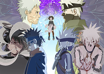 Obito & Kakashi, Obito Uchiha, Kakashi Hatake, Rin Nohara, Anime, Naruto HD wallpaper
