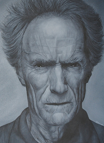 Clint Eastwood painting, David Dunne art, Stunning masterpiece HD phone wallpaper
