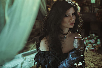 Cosplay ~ Yennefer, yennefer, woman, model, cosplay, girl, kristina borodkina, the witcher HD wallpaper