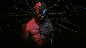 Spider Man Inside Venom, spiderman, venom, superheroes, artwork, artstation HD wallpaper