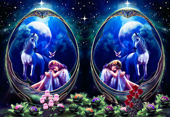 Fantasy, abstract, art, beauty HD wallpaper