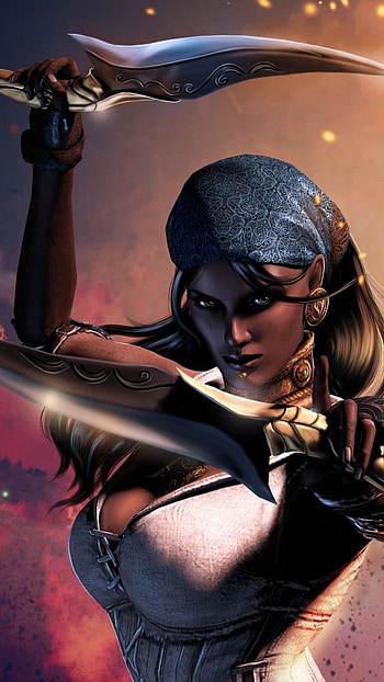 Warriors, Fantasy, Girl Knife, girl, knife HD phone wallpaper