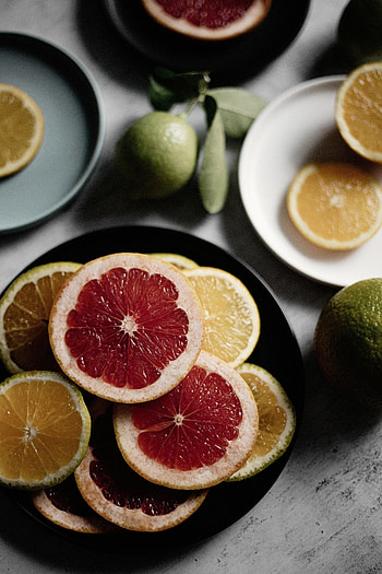Fruits, Food, Lemon, Lobules, Slices, Grapefruit HD phone wallpaper